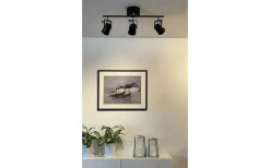 Aneta Metz Takspotlight 56cm 3L Svart/Matt Mässing* Avlånga Takspotlights|Takspot Med 3 Lampor