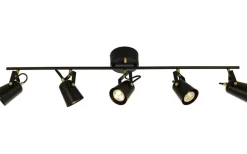 Aneta Metz Takspotlight 99cm 5L Svart/Matt Mässing* Avlånga Takspotlights|Takspot Med Minst 4 Lampor