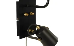 Metz Vägglampa Svart/Matt Mässing