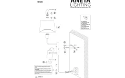 Metz Vägglampa Svart/Matt Mässing