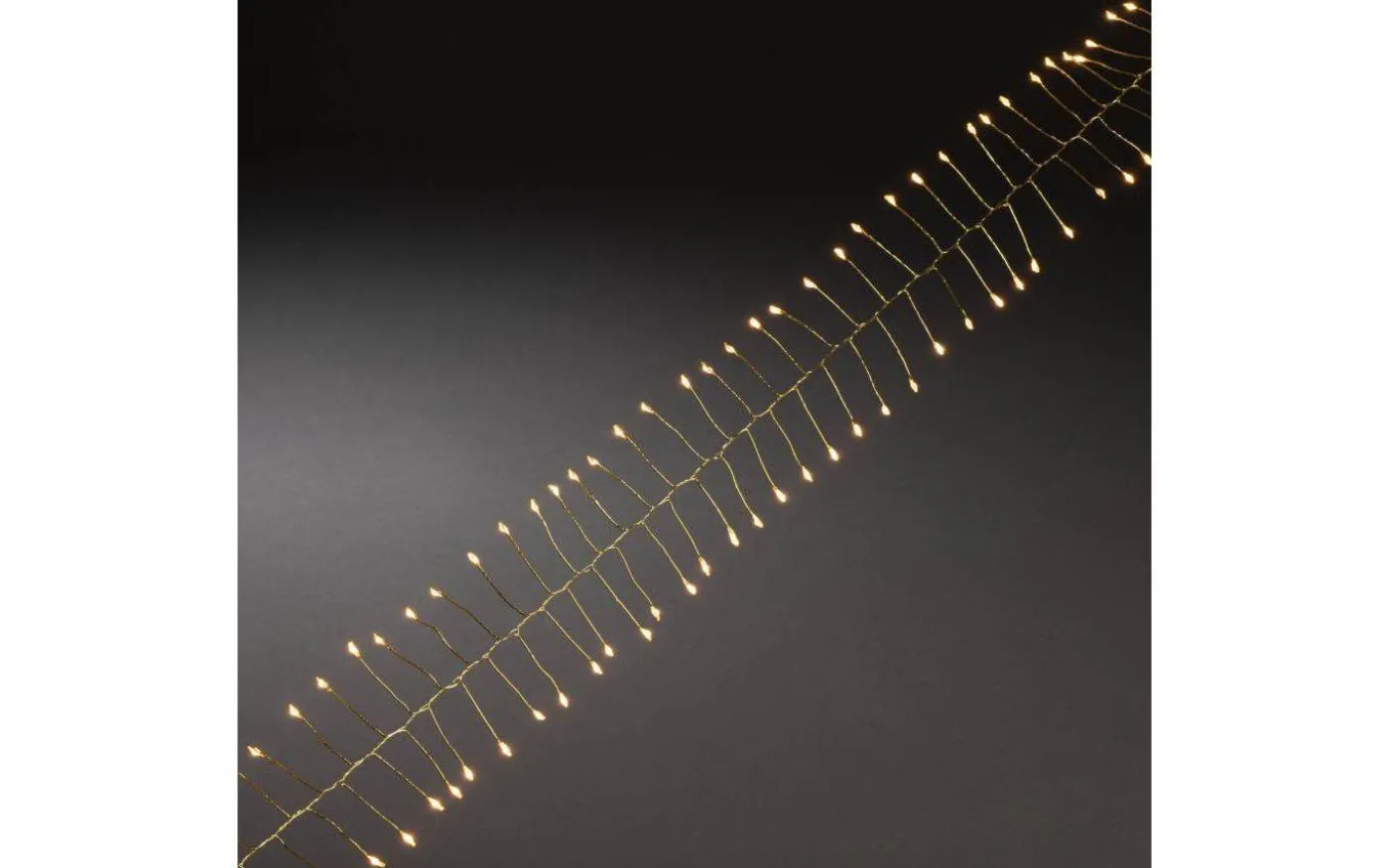 Microcluster Batteridriven Ljusslinga 1m Mässing Amber