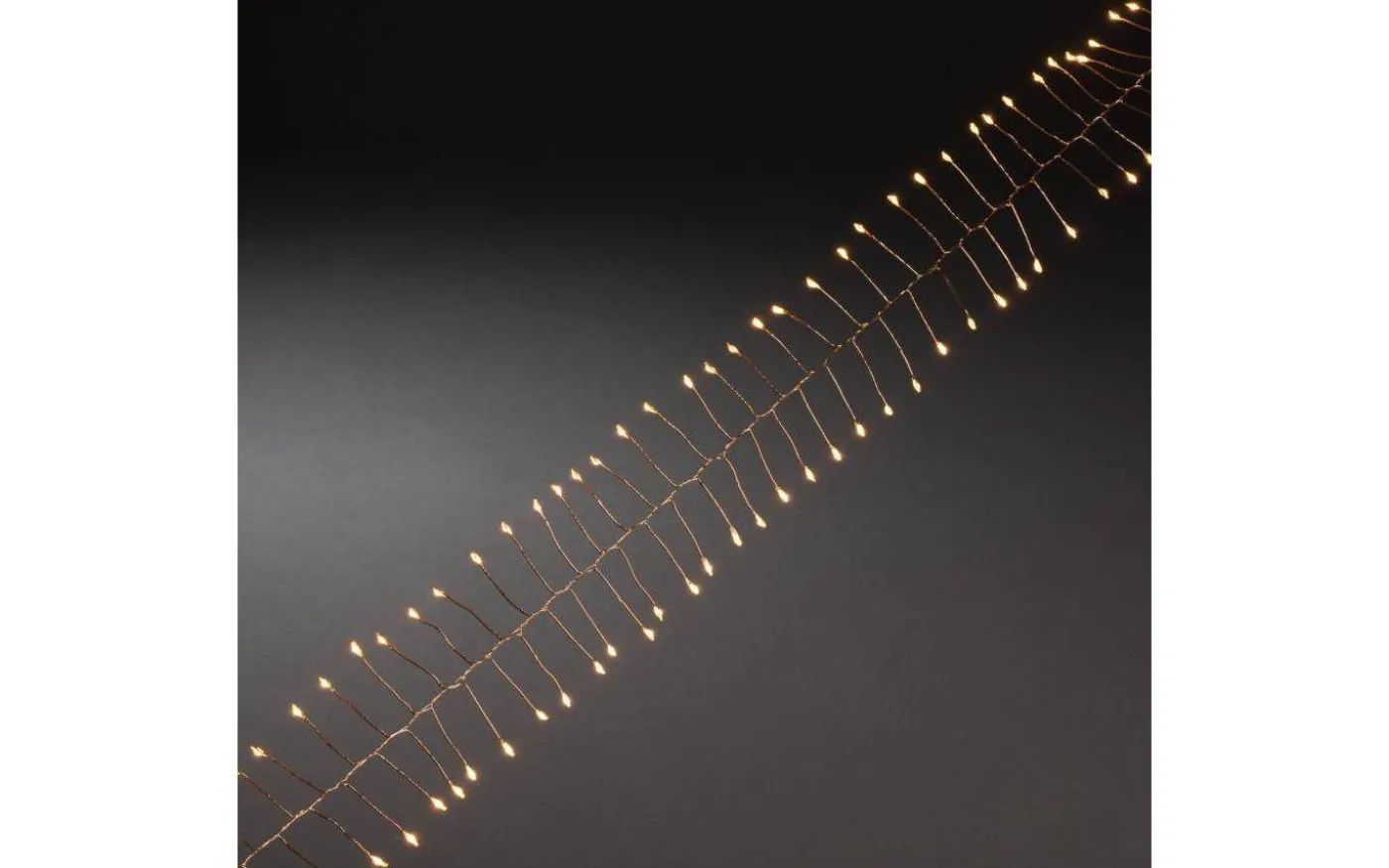 Microcluster Batteridriven Ljusslinga 1m Koppar Amber