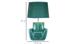 Bordslampor<Mauro Ferretti Midcentury Bordslampa 43cm Turkos