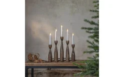 Midja Adventsljusstake 47cm Brun Valnöt