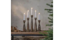 Midja Adventsljusstake 47cm Brun Valnöt