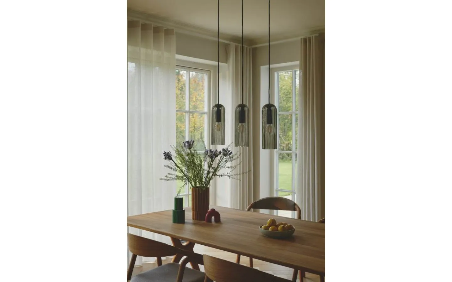 Nordlux Miella Taklampa 3L 52cm Rökfärgad* Kök & Matplats|Avlånga Taklampor