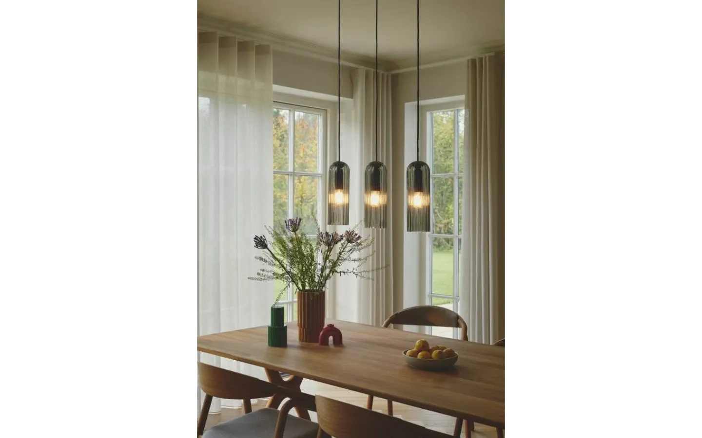 Nordlux Miella Taklampa 3L 52cm Rökfärgad* Kök & Matplats|Avlånga Taklampor