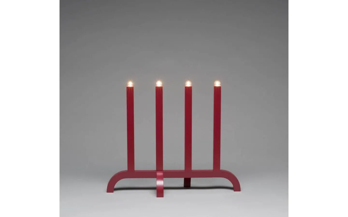 Visa Alla Adventsljusstakar|Adventsljusstakar 31-60 Cm<Konstsmide Mila Adventsljusstake LED 4L 42cm Röd