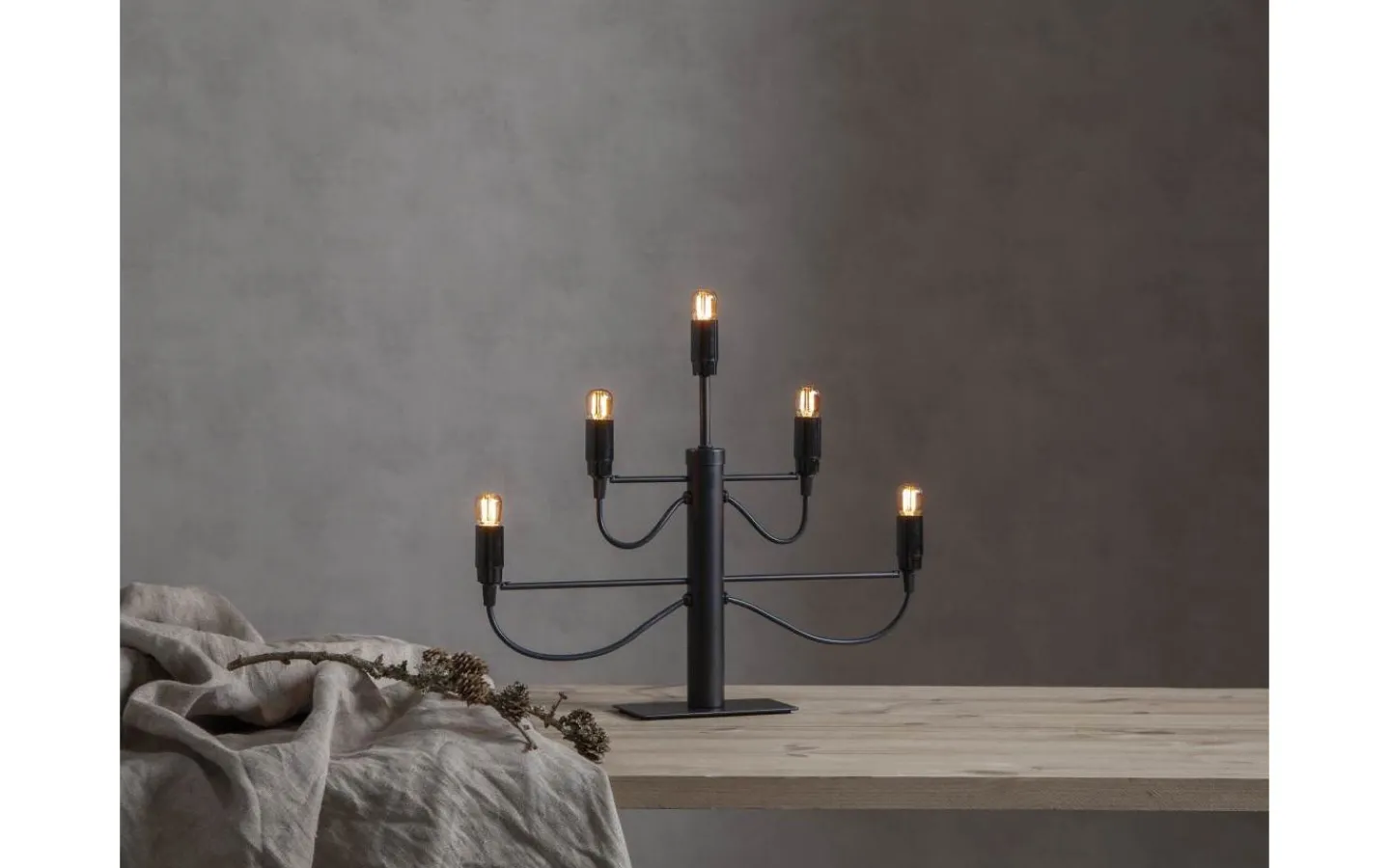 Adventsljusstakar 31-60 Cm<Star Trading Milano Adventsljusstake Svart 38cm