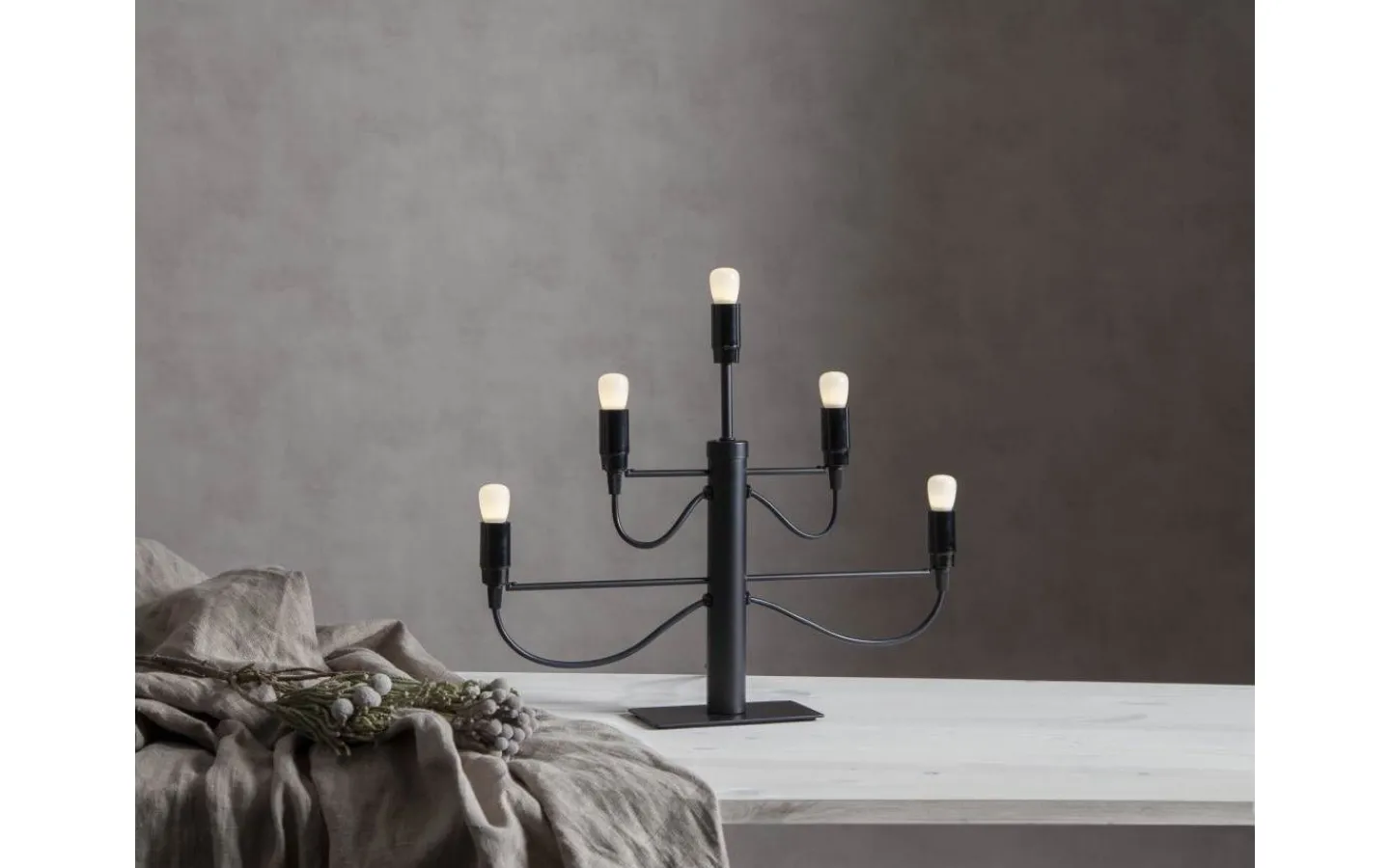 Adventsljusstakar 31-60 Cm<Star Trading Milano Adventsljusstake Svart 38cm