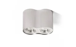 Takspot Med 2 Lampor<Rendl Milano II Takspotlight 18cm Borstad Aluminium