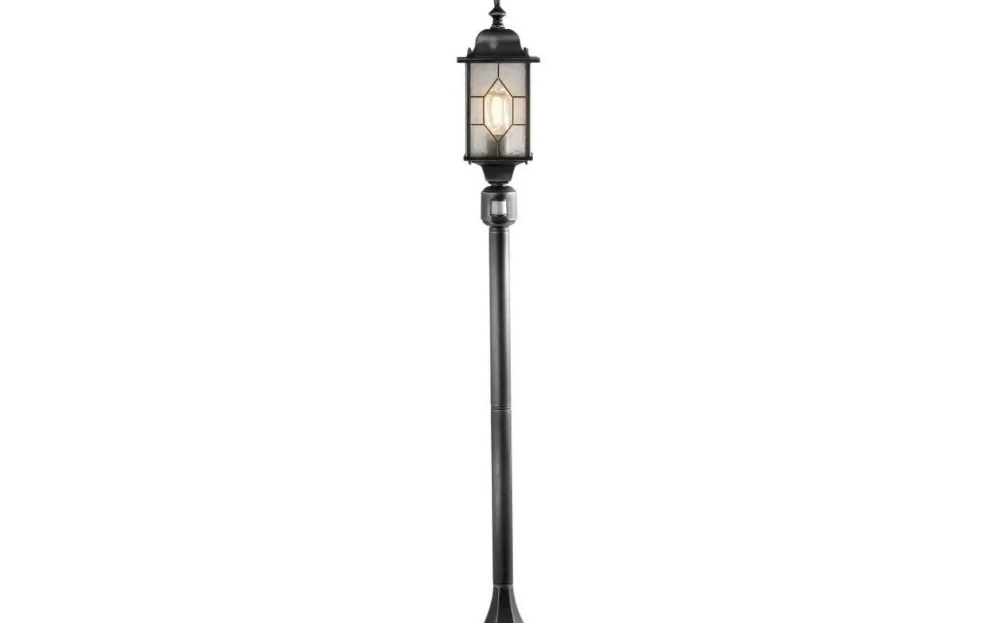 Milano Pollare 1,3m med Rörelsevakt Antiksvart IP43