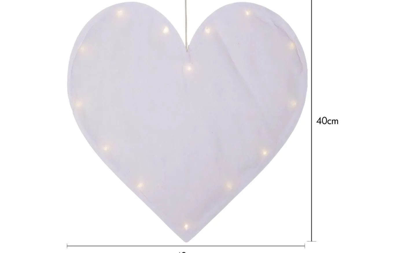 Milla Hängande Dekoration 40cm Hjärta