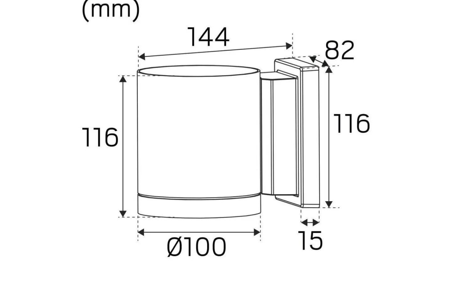 Hidealite Milo XL I Vägglampa LED 3000K 10,5W Antracit IP55* Upp Eller Nedljus Lampor