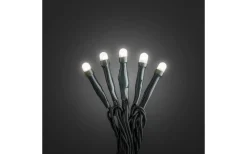 Mini Ljusslinga 63cm Frostad Varmvit, Grön Inomhus