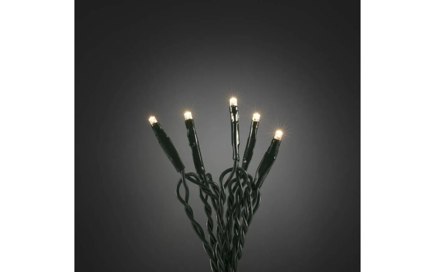 Mini Ljusslinga 63cm Varmvit, Grön Inomhus