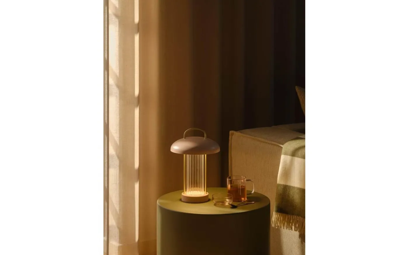 Mirano Uppladdningsbar Bordslampa 29cm Puderrosa