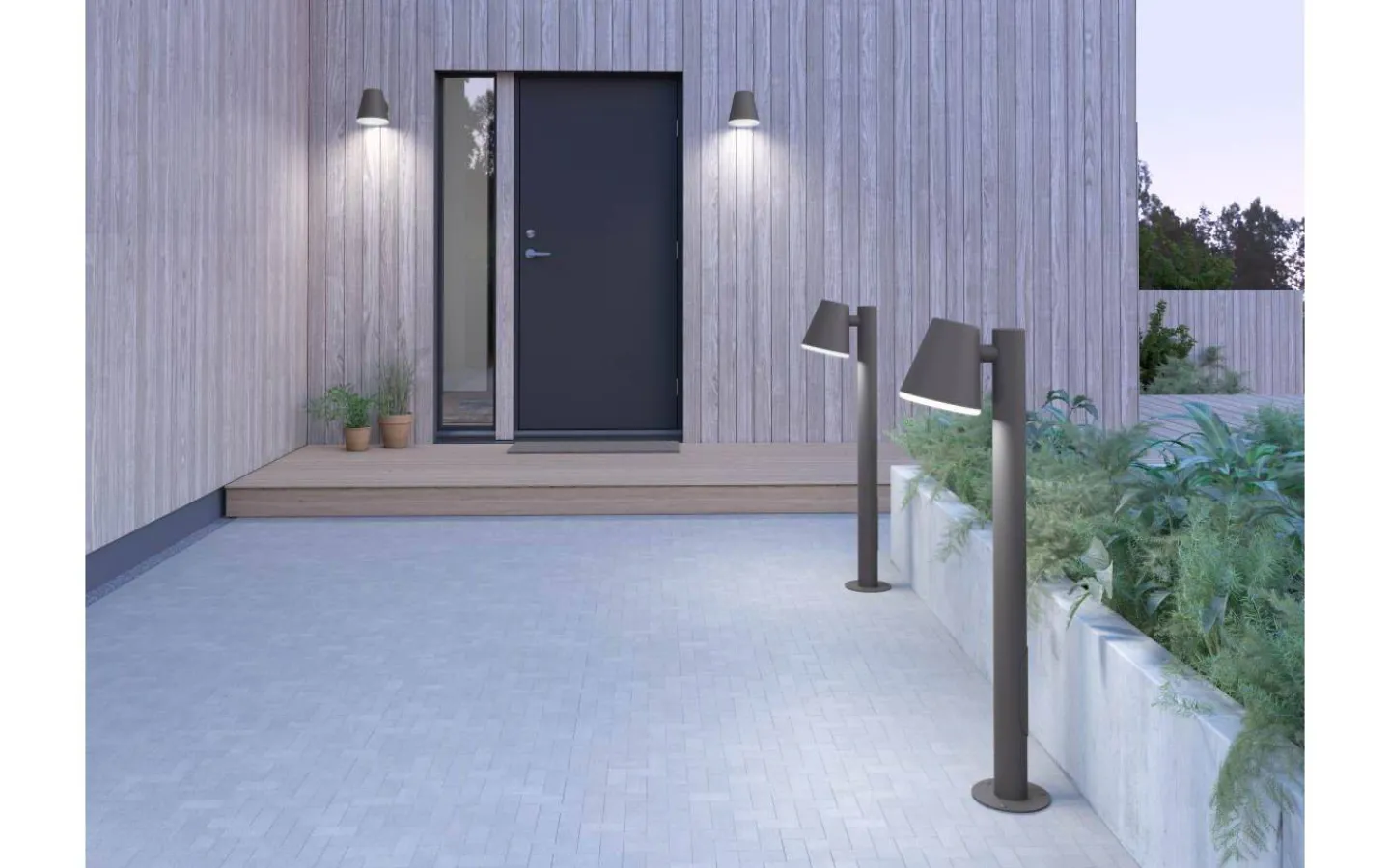 Belid Mist Vägglampa Grafit IP44* Vägglampor Utomhus