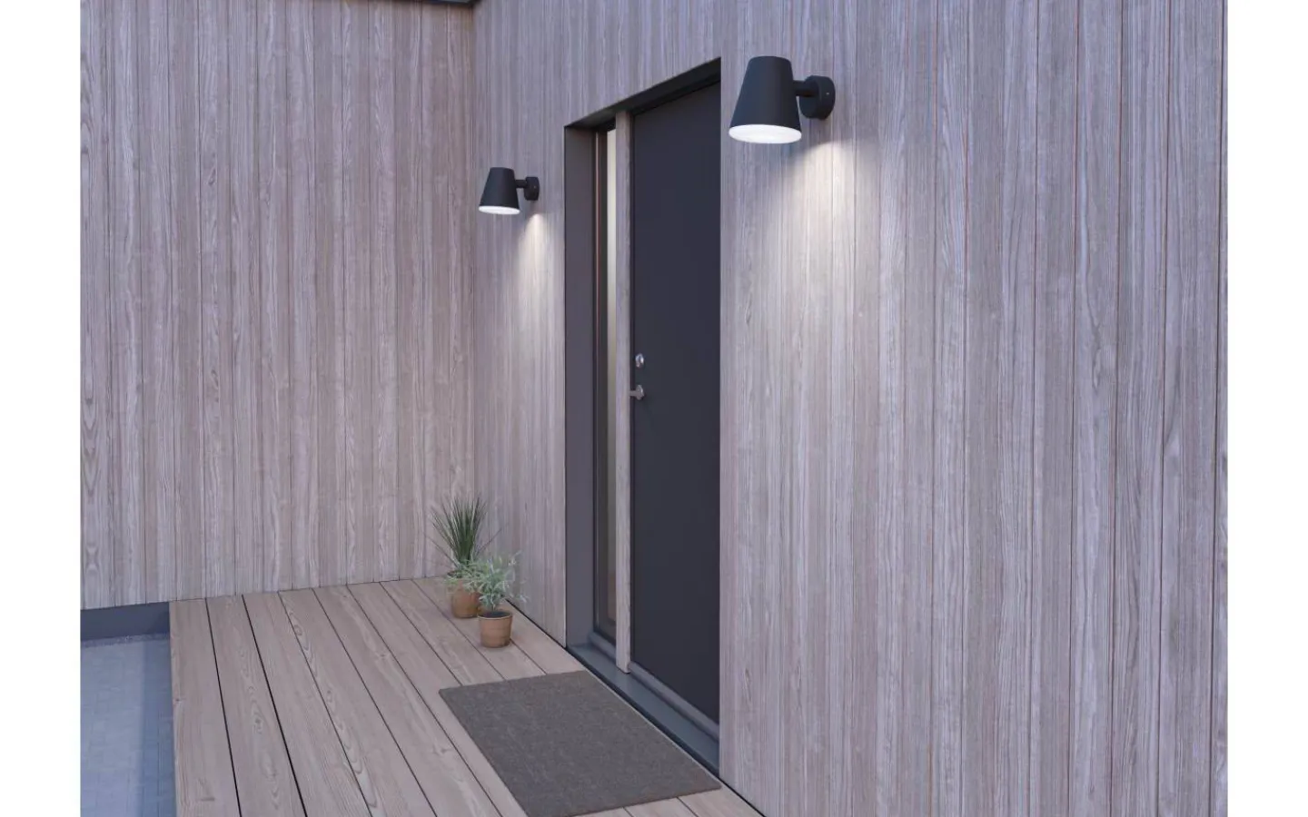 Belid Mist Vägglampa Svart IP44* Vägglampor Utomhus