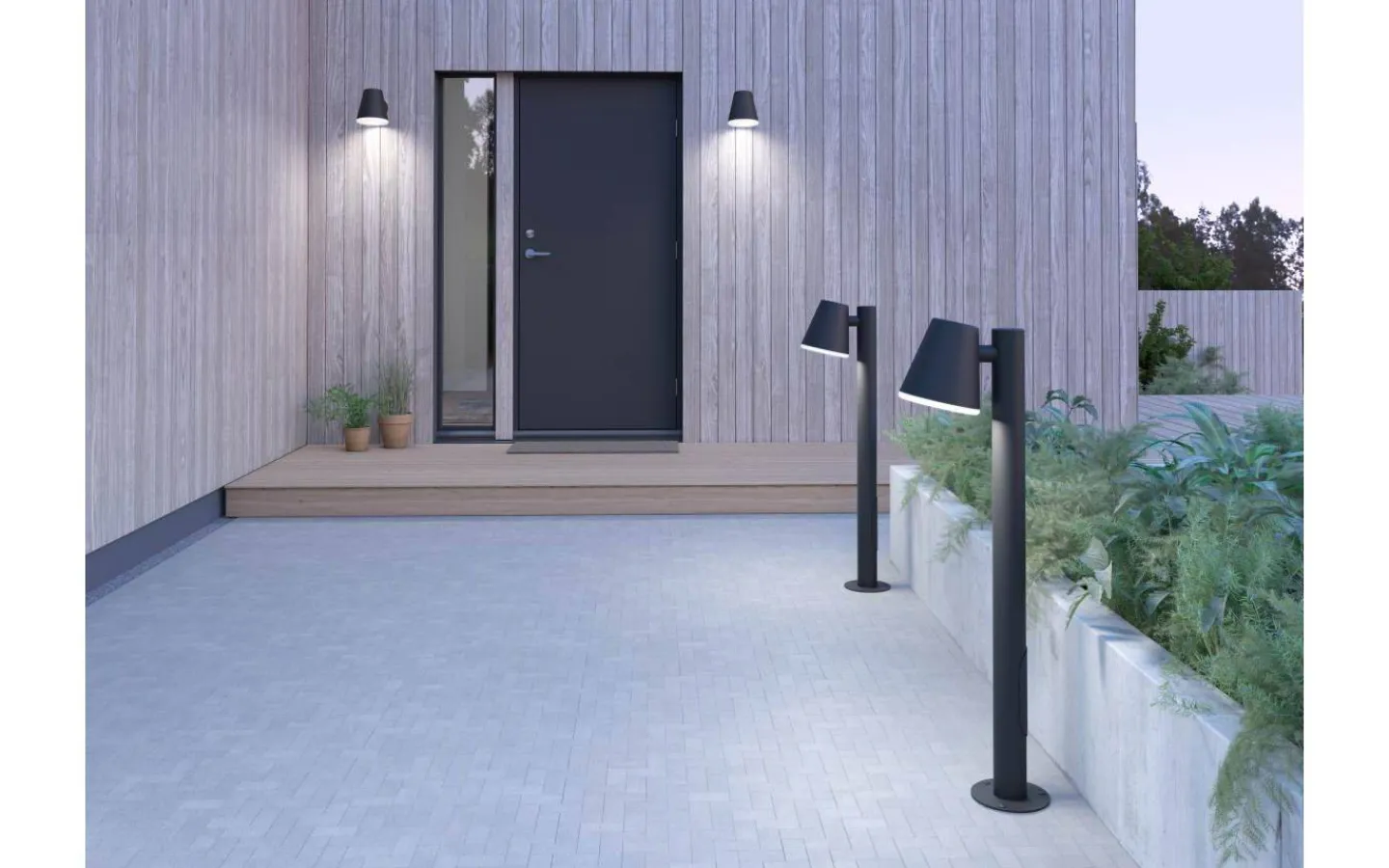 Belid Mist Vägglampa Svart IP44* Vägglampor Utomhus