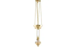 Fotogenlampor<Karlskrona Lampfabrik Månskenslampa - Mässing