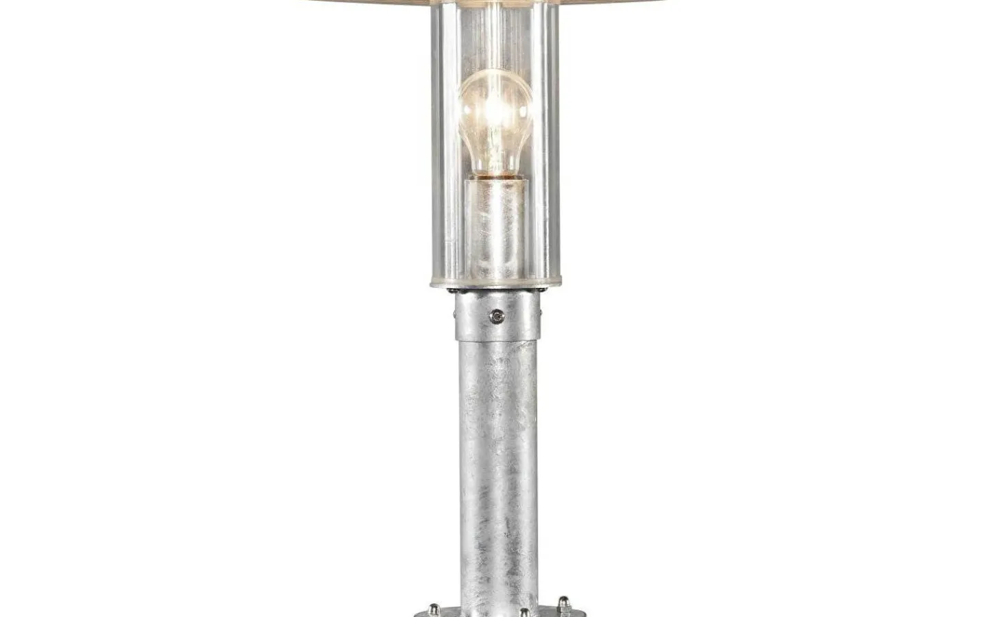 Konstsmide Mode Grindstolpslykta 44cm Galvaniserat Stål IP54* Kustnära Belysning|Pollare & Grindlyktor
