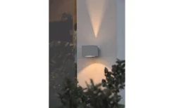 Konstsmide Modena Vägglampa Kvadrat Grå IP44* Upp & Nedljus Lampor