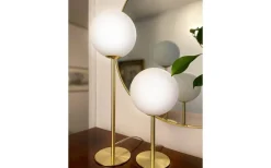 Vardagsrum|Sovrum<Aneta Molekyl Bordslampa 1L 43cm Mässing/Opal