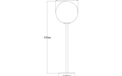 Vardagsrum|Sovrum<Aneta Molekyl Bordslampa 1L 43cm Mässing/Opal