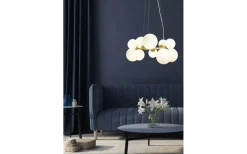 Aneta Molekyl Taklampa 50cm Matt Mässing/Opalvit* Stora Taklampor Ø50-69 Cm