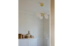 Aneta Molekyl Taklampa 50cm Matt Mässing/Opalvit* Stora Taklampor Ø50-69 Cm