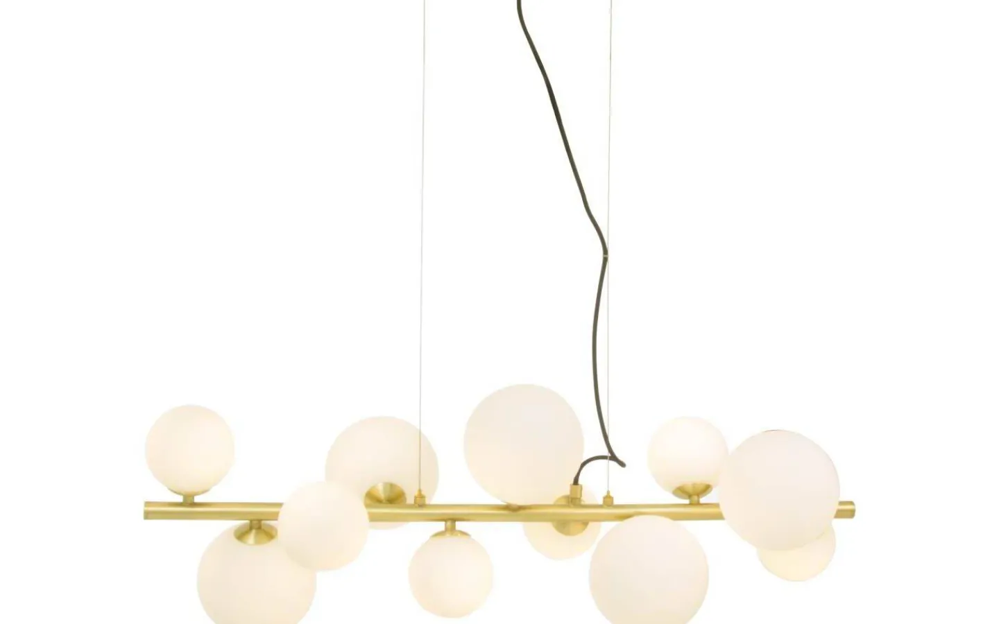 Aneta Molekyl Taklampa 85cm Mässing/Vit* Kök & Matplats|Avlånga Taklampor