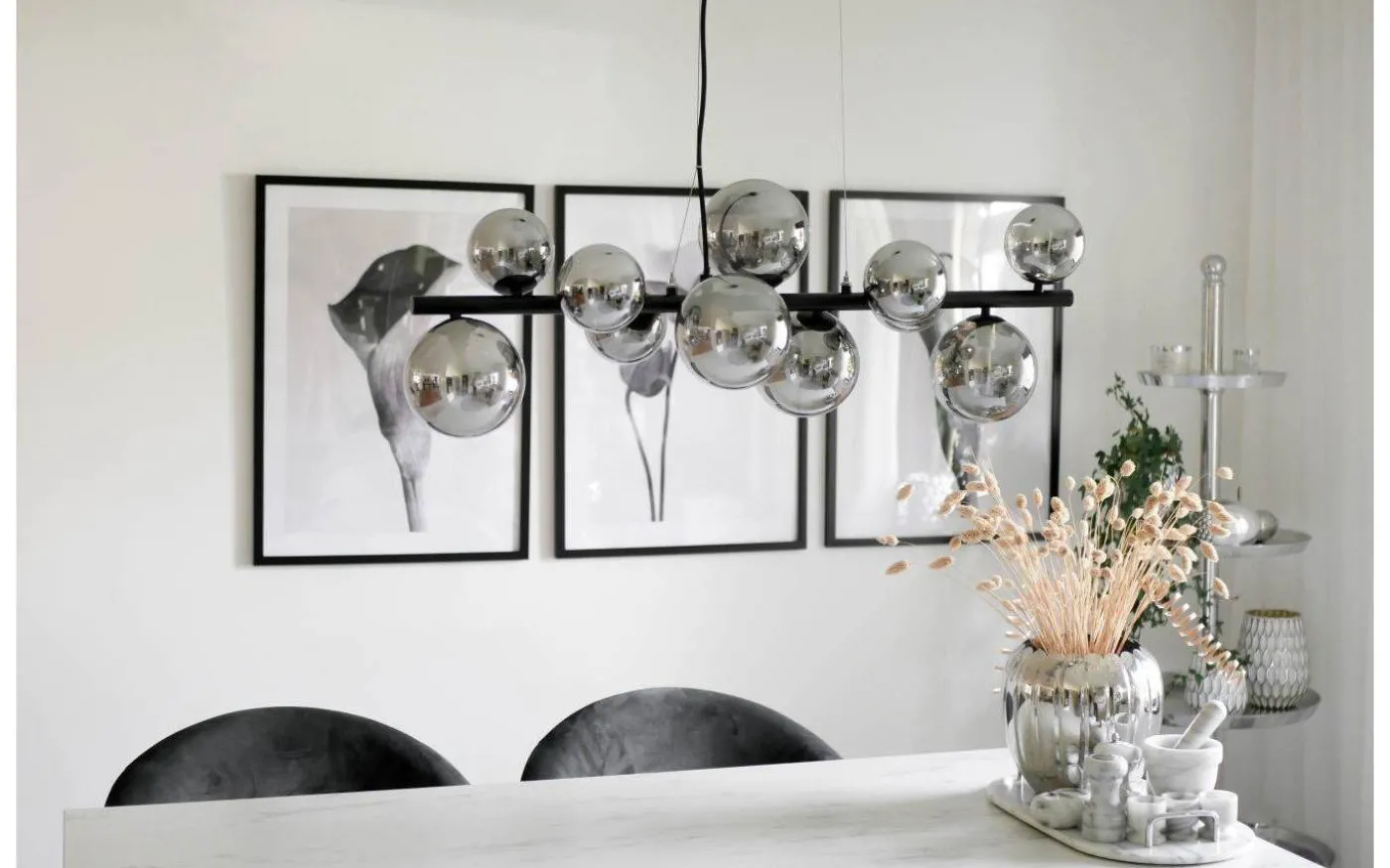 Molekyl Taklampa 85cm Svart/Rök