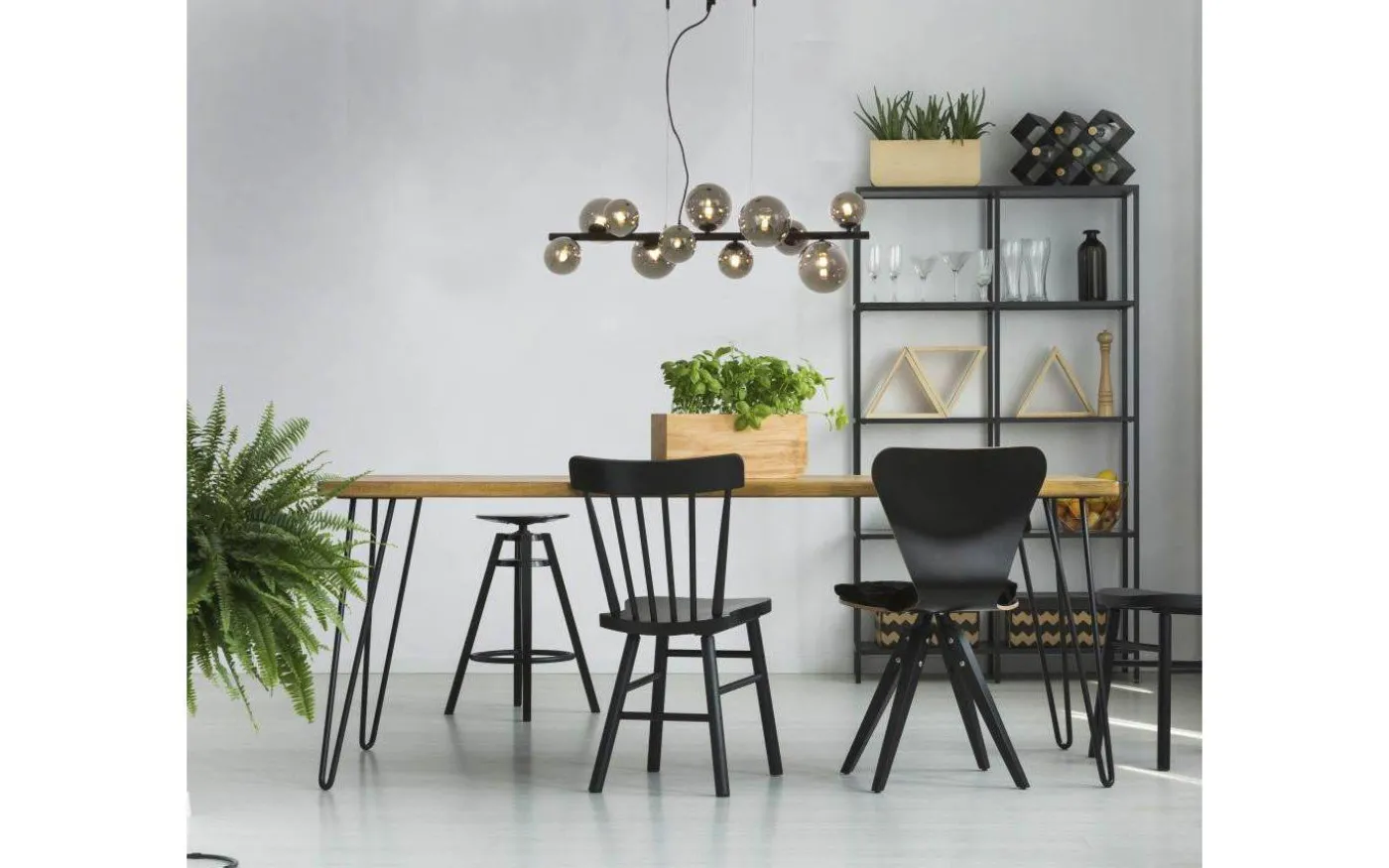 Molekyl Taklampa 85cm Svart/Rök