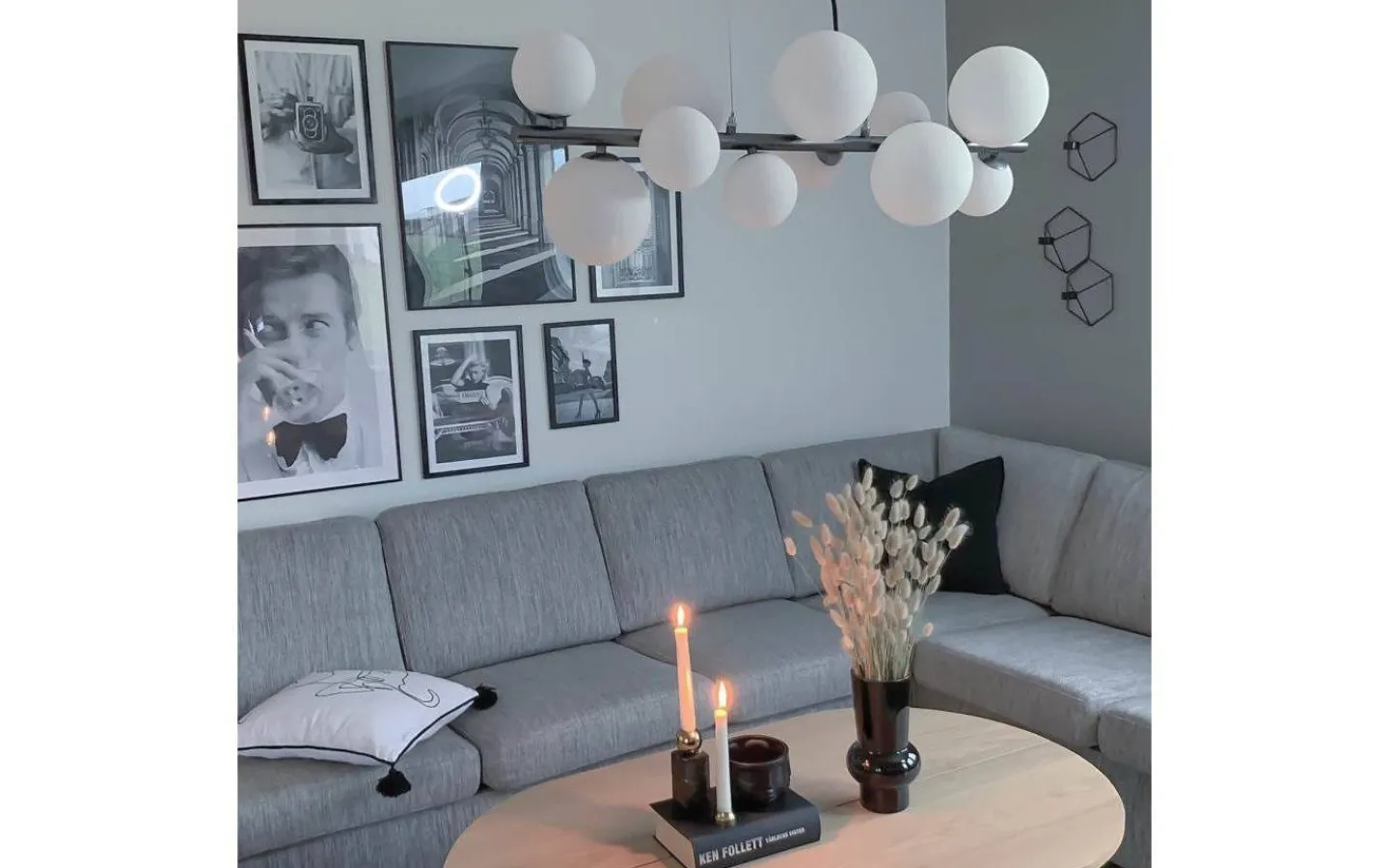 Aneta Molekyl Taklampa 85cm Tenn/Vit* Avlånga Taklampor|Kök & Matplats