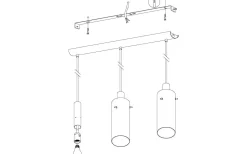 Eglo Montefino Taklampa 73cm Svart* Avlånga Taklampor