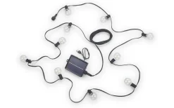 Reality Mood hybrid solcell/laddbar Ljuskedja inkl. 10xE12 LED 0,5W Sensor Svart IP44* Visa Alla Solcellslampor|Batterislingor Utomhus