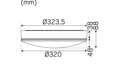 Badrumslampor Tak|Plafonder<Hidealite Moon Basic Plafond 32cm LED 3000K/4000K 15W Vit IP44