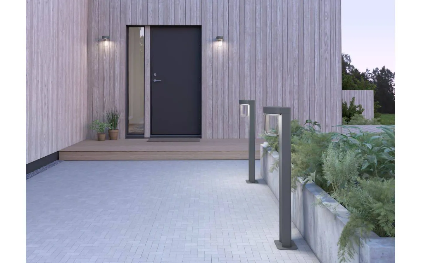 Pollare & Grindlyktor<Belid Moon Pollare 95cm LED 6W 3000K Grafit IP44