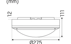 Hidealite Moon Public Round 3000/4000K 16W Grå IP65* Vägglampor Utomhus