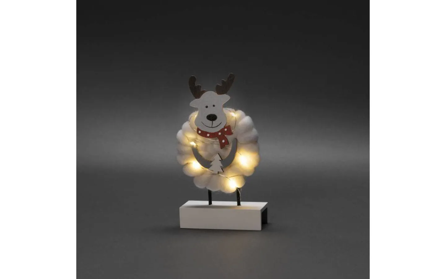 Konstsmide Moose Batteridriven Bordsdekoration Bomull/Trä* Batteri Julpynt Inomhus