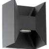 Upp & Nedljus Lampor<Eglo Morino Vägglampa Upp/Ned LED 2x2,5W 3000K Antracit IP44