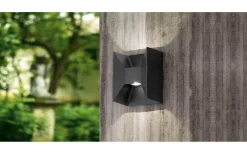 Upp & Nedljus Lampor<Eglo Morino Vägglampa Upp/Ned LED 2x2,5W 3000K Antracit IP44