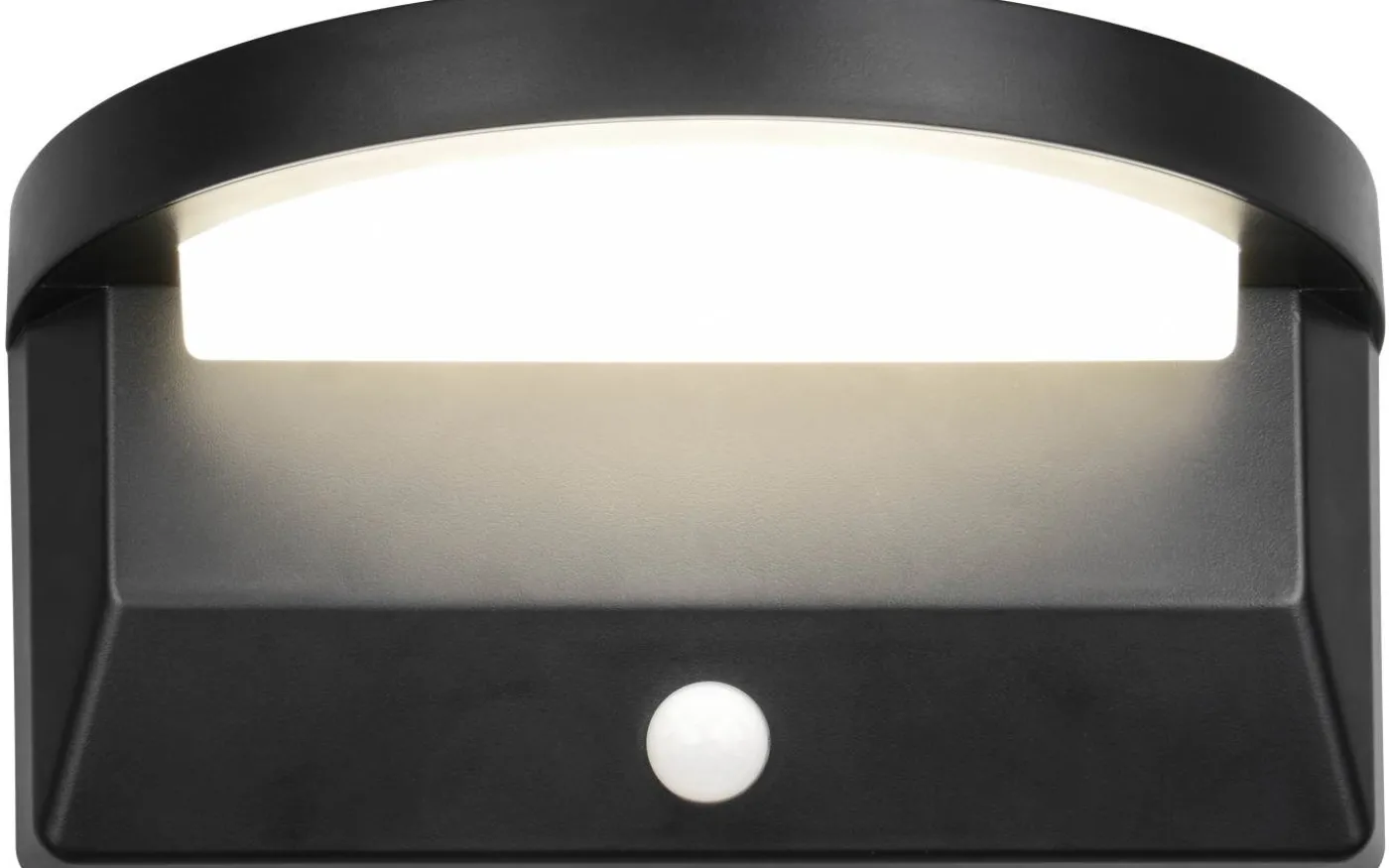 Moro hybrid solcellsdriven Vägglampa LED mattsvart uppladdningsbar rörelse- och skymningssensor 4000K IP44