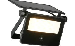 Moura solcellsdriven Vägglampa LED 15x14cm mattsvart rörelsesensor IP54