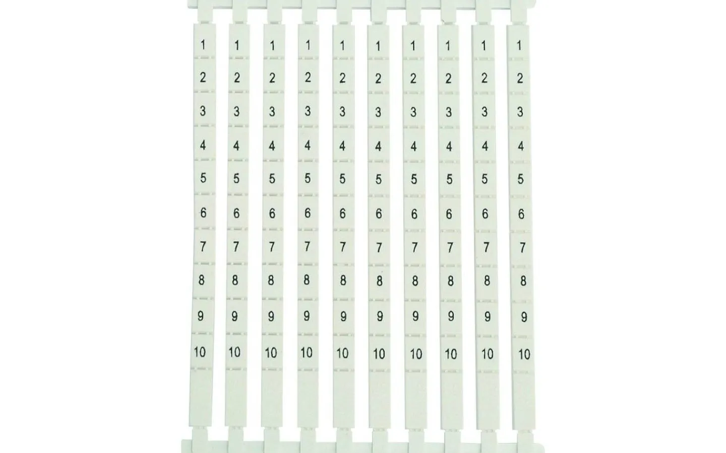 Kopplingsplintar,Kabelkanal.<Malmbergs Märkkarta, 151-200, 100 st