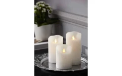 M-Twinkle Batteridrivet Blockljus Vit 15cm