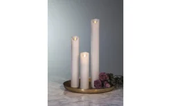 M-Twinkle Batteridrivet Blockljus 20cm Vit