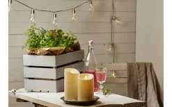 Blockljus Utomhus|Blockljus Utomhus<Star Trading M-Twinkle Batteridrivet Blockljus Utomhusbruk Beige 15cm