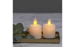 M-Twinkle Batteridrivna Blockljus 2-pack 6cm Vit